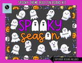 Halloween Spooky Season Ghost Theme Bulletin Board and Door Kit