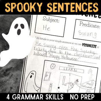 Preview of Halloween Language and Creative Writing Activity