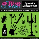 Halloween Spooky Silhouettes Clip Art (Digital Use Ok!)