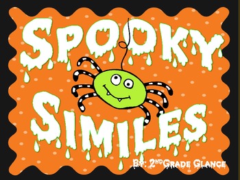 Preview of Halloween Spooky Similes-Games, Writing Activity & Bulletin Board Set