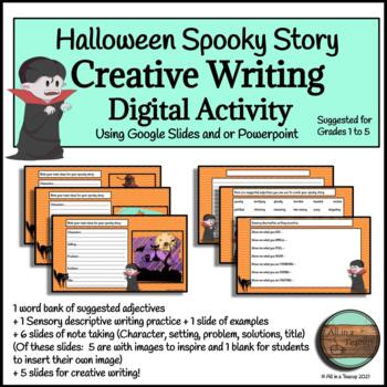 Preview of Halloween Spooky Story Creative Writing Digital Activity