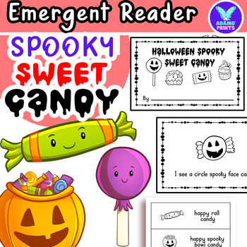 Preview of Halloween Spooky Sweet Candy Emergent Reader Kindergarten ELA Activities
