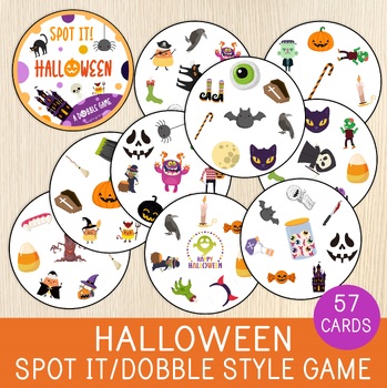 Preview of Halloween Spot It Game, Dobble, Seek It, Matching Activity, Holidays Card Game