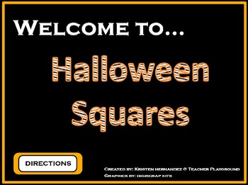 Preview of Halloween Squares ActivInspire Game Template (Hollywood Squares)