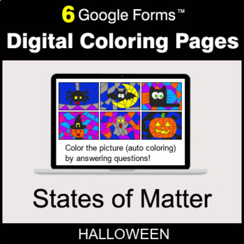 Preview of Halloween: States of Matter - Digital Coloring Pages | Google Forms