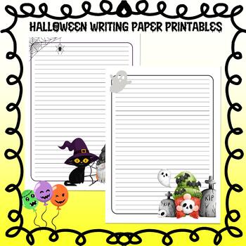 Halloween Stationery Paper, Writing Paper for Students & Teachers by ...