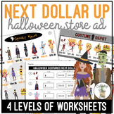 Halloween Store Ad Next Dollar Up Worksheets
