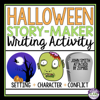 Preview of Halloween Writing Prompts - Narrative Writing Story Starters - Story Elements