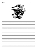 Halloween Story Papers with Handwriting Lines
