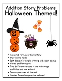 Halloween Story Problem Book - Lower Elementary Word Problems
