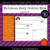 Halloween Story Problem Mats - Subtraction for K