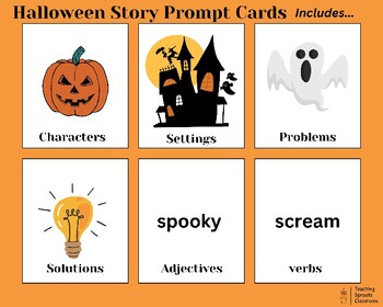 Preview of Halloween Story Prompt Cards