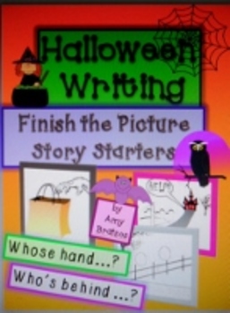 Preview of Halloween Story Starter Writing Prompts-Finish the Picture and Write a Story