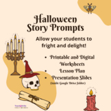 Halloween Story Writing Prompts Digital Printable Workshee