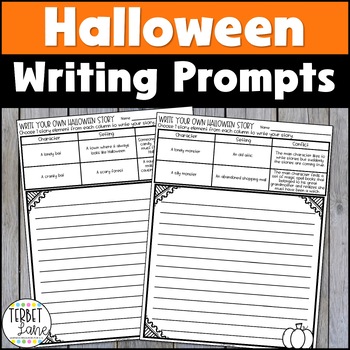 Preview of Halloween Writing Prompts for Fall | October Writing Prompts
