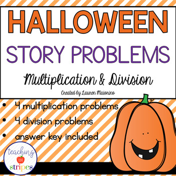 Preview of Halloween Multiplication and Division Story/Word Problems