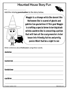 Halloween NO PREP Printables - Sixth Grade Common Core Math and Literacy