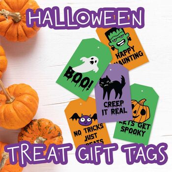 Halloween Student Gift Tags | 5 Kawaii cartoon printable candy ...