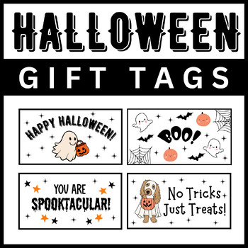 Halloween Student Gift Tags | October 31st by HEYY MRS A | TPT