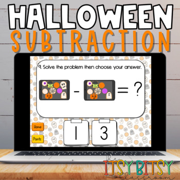 Preview of Halloween Subtraction - 0-10 - Simple Subtraction- Basic Math- Distance Learning
