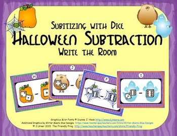 Preview of Halloween Subtraction {Subitizing with Dice}