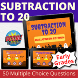 Halloween Subtraction to 20 Boom Cards