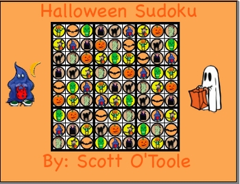 Preview of Halloween Sudoku Smartboard Puzzles