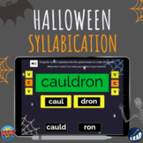Halloween Syllabication Practice - BOOM CARDS - Distance Learning