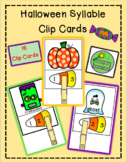 Halloween Syllable Clip Cards