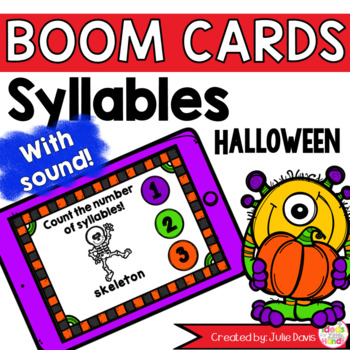 Preview of Halloween Syllable Counting Digital Game Boom Cards