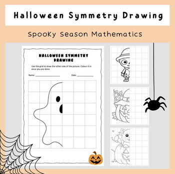 Preview of Halloween Symmetry Drawing | Mathematics | October Spooky Season