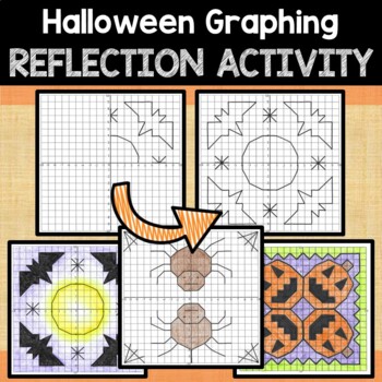 Preview of Halloween Symmetry and Reflection Coordinate Plane Mystery Graphing Pictures