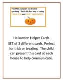 Halloween TRICK or TREATING HELPER CARDS