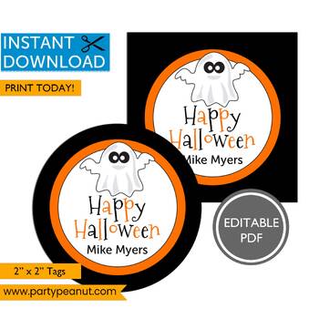 Preview of Halloween Tag, Teacher Gift, Halloween Treat Tags, Halloween Favor Tags
