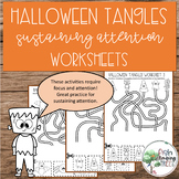Halloween Tangles Sustaining Attention Worksheet