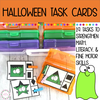 Preview of Halloween Task Box Activities for Pre-K and Preschool