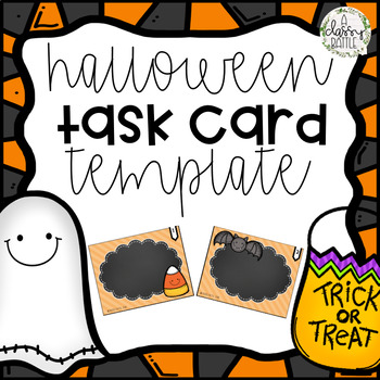Preview of Halloween Task Card Template (Editable!)