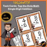 Tap the Dots Math Halloween Task Cards: Single Digit Addition