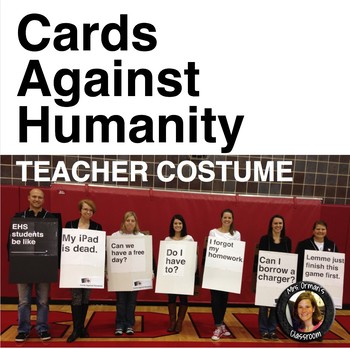 Preview of Halloween Teacher Costume Cards Against Humanity