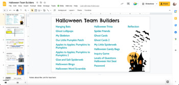 Preview of Halloween Team Builders
