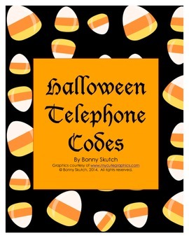 Preview of Halloween Telephone Codes Brainteasers