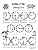 Halloween Telling Time (to the quarter hour) Practice Worksheet
