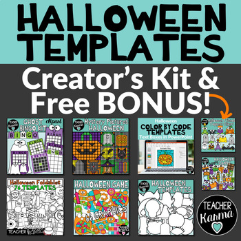 Preview of Halloween Templates - Creator's Kit & FREE BONUS Halloween Graphics