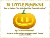 Halloween 10 Little Pumpkins Songs, Props and Number Flashcards