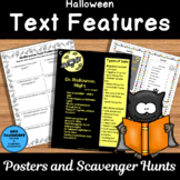 Halloween Text Features Posters and Scavenger Hunts