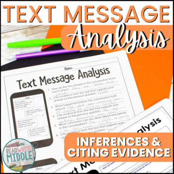 Preview of Halloween Text Message Analysis Inferencing and Citing Evidence