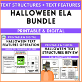 Halloween Text Structures and Text Features Bundle