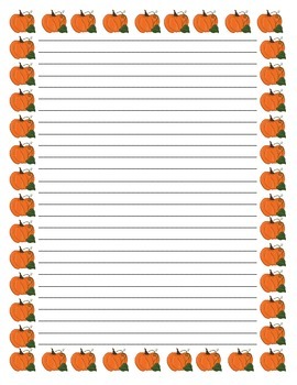 fall handwriting paper