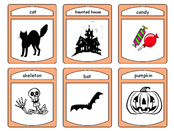 Halloween Vocabulary Flash Cards Grafica di GdiDesign · Creative Fabrica