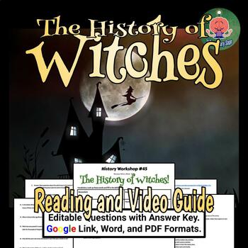 Preview of Halloween: The History of Witches No Prep Lesson, Ted Ed Video, Puzzle, etc